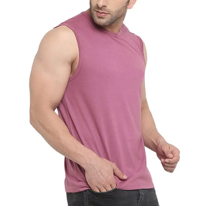 Breathable cotton sleeveless tank top for <b>men</b> and women unisex summer casual fitness gym street style <b>men's</b> t-shirt180 grams - Product Image 5
