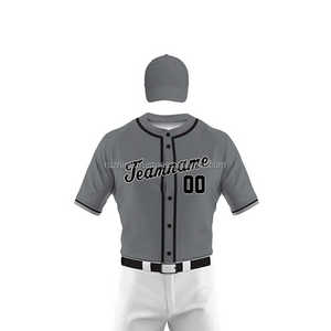 Ensemble d'uniformes de baseball avec logo personnalisé, nom et numéro de joueur, matériau respirant parfait pour l'entraînement ou le match - Product Image 6