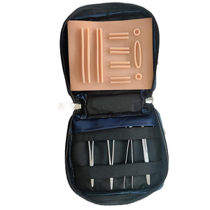 Professional Suturing Instrument Training Kit with Needle Holder Tissue Forceps Surgical Scissors Silicone <b>Practice</b> <b>Pad</b> - Product Image 3