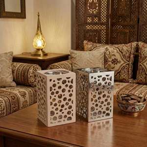 Quemador de Incienso Cuadrado Hueco de Metal, Porta Incienso Árabe con Fragancia de Oud, Decoración Moderna para el Hogar, Bodas, Venta al por Mayor, Exportación - Product Image 6