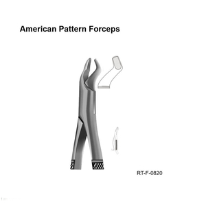 Forceps d'extraction dentaire ergonomiques de type américain en acier inoxydable par Roboz Tech Pakistan - Product Image 6