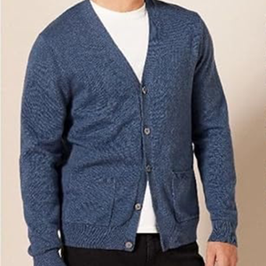 Suéter tipo cárdigan clásico de punto con botones para hombre - Product Image 2