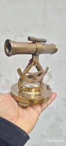 <b>Antique</b> Nautical Brass Alidade Telescope with <b>Compass</b> Base 4 Inch Decorative Instrument - Product Image 6