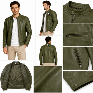 Chaqueta de cuero para hombre con estilo, que combina suavidad, comodidad, calidad duradera, detalles refinados y un atractivo moderno para el uso diario informal. - Product Image 5