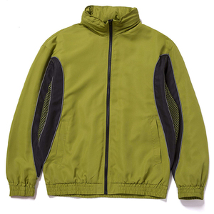 Ensemble coupe-vent réfléchissant décontracté pour homme de haute qualité, avec logo personnalisé, veste et pantalon en nylon color block légers - Product Image 2