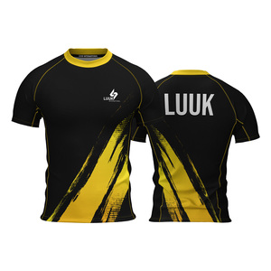 Custom Printed Leisure Tops Breathable Anti Bacterial Regular Fit O Neck Quick Dry <b>Short</b> Sleeve Outdoor wear <b>Compression</b> Jerseys - Product Image 1