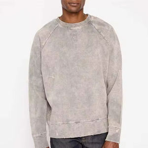 Sweat-shirts pour hommes de haute qualité, tendance, style streetwear, effet délavé, design ample - Product Image 1