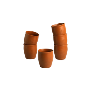 Tazas de Té Redondas de Arcilla Natural Hechas a Mano, Color Terracota, Jarrones Decorativos para Uso en Interiores y Exteriores - Product Image 4