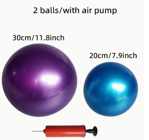 HAWK SPORTS INDUSTRIES Ballons de yoga violet et bleu avec pompe à air 30cm 20cm PVC antidérapants pour l'exercice physique et l'entraînement d'équilibre universels - Product Image 5