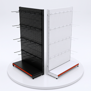 Estantería Góndola de 5 Niveles de Una Sola Cara, Directo de Fábrica, con Accesorios y Ganchos, Versátil y Duradera, para Supermercados y Comercios - Product Image 1