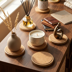 Posavasos de Corcho de Madera de Marca Privada de 4.25 Pulgadas, Accesorio Premium para el Hogar, para el Desarrollo de Marcas Minoristas - Product Image 5