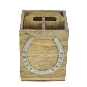 Support à bouteilles en bois style fer à cheval pour 4 bouteilles, accessoires de service de bar, supports et étagères de rangement faits à la main, dernière arrivée - Product Image 3