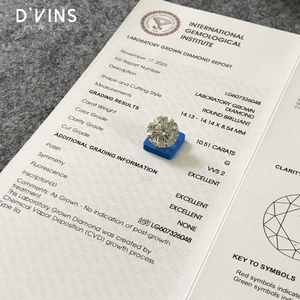 Diamantes Sintéticos (Cultivados en Laboratorio) de D'vins Jewels, Corte Brillante Redondo, G VVS2, 10.51CT, Diamantes al por Mayor para la Fabricación de Joyas - Product Image 5