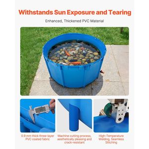 Tanque Plegable de PVC para Peces Koi de 818 Galones, Tanque para Peces Dorados con Marco Estable, Estanque para Peces de Lona, Accesorios para Acuarios - Product Image 3