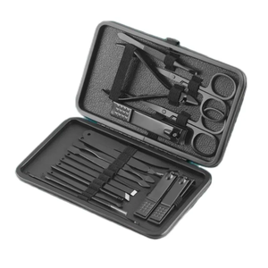 ชุดอุปกรณ์ทำเล็บมือและเล็บเท้าสแตนเลสสีดำคุณภาพสูงระดับพรีเมียม 7/8/10/15/18 ชิ้น/ชุด สำหรับตัดหนังกำพร้า - Product Image 1