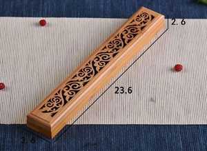 Brûleur d'encens en bois durable de style arabe avec logo personnalisé, motif bois, pour Bakhoor, parfum religieux aromatique, support pour bâtonnets d'encens - Product Image 5