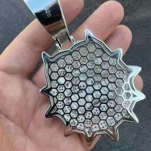 Pendentif Pitbull Furieux en Moissanite VVS, Argent Sterling 925, Bijoux Hip-Hop, Breloques, Cadeau pour Elle - Product Image 3