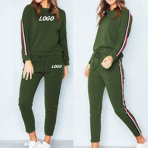 Haute qualité vêtements de sport sweats à capuche et joggeurs 2 pièces survêtement femme survêtement personnalisé athlétique sueur survêtements de course décontractés - Product Image 1