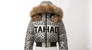 Fashion Women's Duck Down Short Puffer Jackets Waisted Natural Raccoon <b>Fur</b> Hooded <b>Coats</b> Slim Fit Streetwear Trendy Winter Parka - Product Image 5