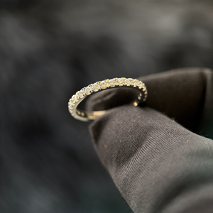 Anillo de Eternidad para Boda, Oro Amarillo de 14K, Certificado IGI, Chapado en Rodio, Diamantes con un Peso Total de 2.00 Quilates, Joyería para Aniversario y Compromiso - Product Image 4