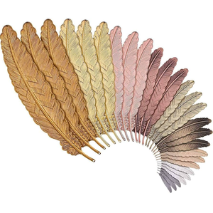 Marque-page en métal à motif plume, le plus populaire, cadeaux pour enseignants, marque-page personnalisé en laiton, bonne qualité à bas prix - Product Image 4