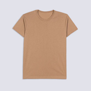 T-shirt à manches courtes pour homme, couleur unie, col rond, coupe classique, jersey décontracté, 100% coton, bordeaux - Product Image 4