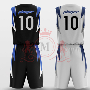ชุดกีฬามืออาชีพพร้อมชุดบาสเก็ตบอลแบบกลับด้านได้ น้ำหนักเบา แห้งเร็ว เสื้อเจอร์ซีย์และกางเกงขาสั้นสำหรับนักกีฬาทีม - Product Image 3