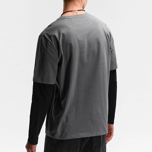 Double Layered <b>T</b> <b>Shirts</b> Custom Double Layer <b>Men</b> <b>Long</b> Sleeve <b>T</b> <b>Shirt</b> High Quality Double Layer <b>T</b> <b>Shirts</b> - Product Image 2