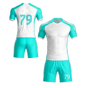 Vêtements de football personnalisés en sublimation, ensemble maillot et short, respirant, séchage rapide, anti-UV, équipement de football - Product Image 5
