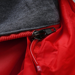 Vestes matelassées pour hommes de bonne qualité, chaudes et élégantes pour l'hiver, couleur rouge unie, vestes matelassées en duvet avec deux poches - Product Image 4