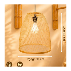 Lampe en rotin tissé vietnamien faite à la main, luminaire suspendu en fibre naturelle, décoration de maison durable, éclairage, exportateur en gros - Product Image 5