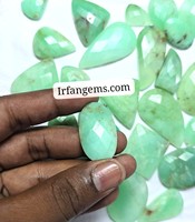 Chrysoprase vert 100% naturel de haute qualité, cabochon facetté, prix de gros, lot de pierres pour la fabrication de bijoux en chrysoprase faits à la main