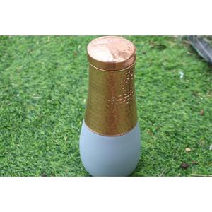 Botella de Agua de Cobre Martillado con Revestimiento Azul, Ecológica, de Metal, con Diseños Personalizables, Botella de Cobre Duradera de Alta Calidad - Product Image 3