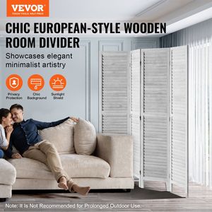 แผงไม้กั้นแบบพกพา4แผงสีเทาอ่อนขนาด66.9นิ้วพับได้ความเป็นส่วนตัวสำหรับบ้านสำนักงานห้องนอนของตกแต่งห้องในร่ม - Product Image 2