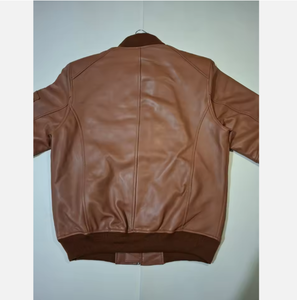 เสื้อแจ็คเก็ตหนังผู้ชาย สไตล์ลำลอง ทนทาน ทรงพอดีตัว คอตั้ง ลายตัวอักษร สำหรับฤดูหนาว - Product Image 6