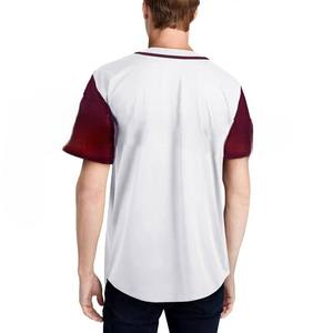 Factory Direct Selling Men's Baseball Jersey Short Sleeve Breathable Regular Fit Solid Color Sportswear Baseball Jersey - Product Image 5