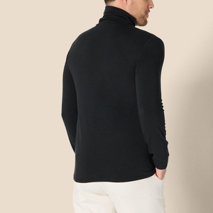 <b>Mens</b> Turtle Neck Shirt Custom Logo And Design Fit Cotton Polyester <b>Stretch</b> Fabric Soft Breathable All Season OEM ODM Service - Product Image 2