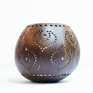 Tealight candle <b>holder</b> natural coconut shell <b>tea</b> <b>light</b> <b>holders</b> for hanging & tabletop decor ornament - Product Image 2