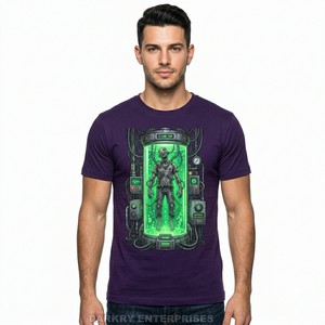 Camiseta Verde Oliva para Hombre con Gráfico de Zombi, Estampado Vintage, Serigrafía, Algodón, Cuello Redondo, Informal, a la Moda - Product Image 2