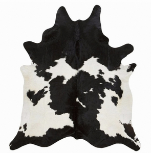 Black and White Cowhide <b>Rug</b> Natural Cow <b>Skin</b> Hair On Hide Genuine Leather Carpet for Living Room Bedroom Home Decor Wholesale - Product Image 4