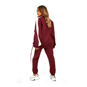 Plus Size <b>Jogger</b> Set Women Color Block Pullover Drop Shoulder <b>Oversized</b> Hoodie Loose Training Jogging Wear Sweatpants Fall Sets - Product Image 1