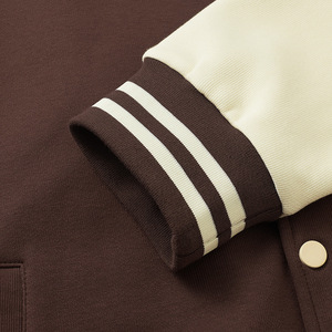 Veste de baseball en coton mélangé brodé de haute qualité, vente en gros, veste de sport décontractée à boutons pour hommes, veste de baseball pour hommes - Product Image 3