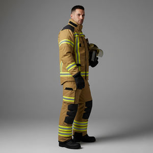 Combinaison de sécurité respirante en matériau FR, haute visibilité, vêtements de travail durables pour le personnel de fabrication et d'entrepôt - Product Image 4
