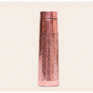Handcrafted Pure Copper Water <b>Bottle</b> with Intricate Taper Etched Floral Design Ayurvedic Leak-Proof Yoga <b>Flask</b> In Lowest Price - Product Image 3
