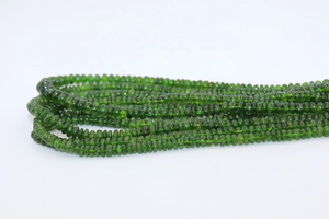 Cuentas de rondelle lisas de diópsido de cromo Natural 4-7mm 16 pulgadas cuentas de rondelle de cromo fabricación de joyas al por mayor - Product Image 4