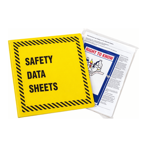 Carpeta MSDS amarilla Brady de 2.5 pulgadas para documentos de seguridad en laboratorios e industrias - Product Image 1
