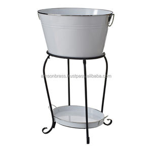 Classic Design Metal Wine Cooler Party Event Ice Beverage Cooler <b>Stand</b> Galvanized Wine <b>Champagne</b> Cooler & <b>Stand</b> - Product Image 6