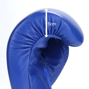 <b>White</b> Leather <b>Boxing</b> <b>Gloves</b> Full Finger for Closure Lightweight Breathable Adjustable Wrist Strap for Adults - Product Image 5