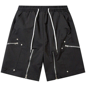 Men's Tactical <b>Cargo</b> Shorts Multi-Pocket Zipper Techwear Streetwear Elastic Waist Drawstring Summer Casual Outdoor Work Shorts - Product Image 5