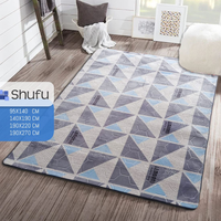Alfombra Enrollable Grande de Polipropileno Shufu con Patrón Abstracto, Moderna, Antideslizante, para Uso Doméstico, Apta para Máquinas de Limpieza al Vacío